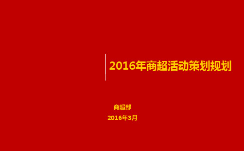 全年商超活动策划方案ppt课件