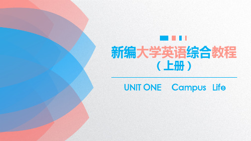 《新编大学英语综合教程(上册)》unit1