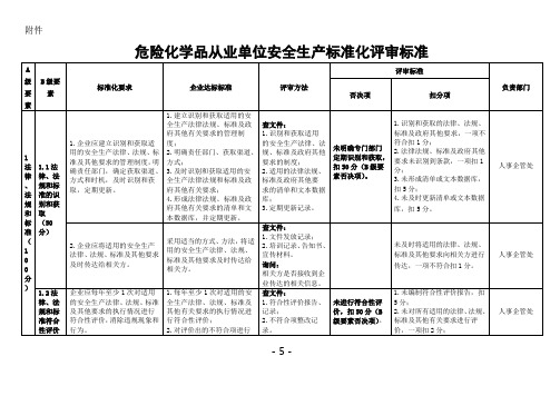 危险化学品从业单位安全生产标准化评审标准(11项)