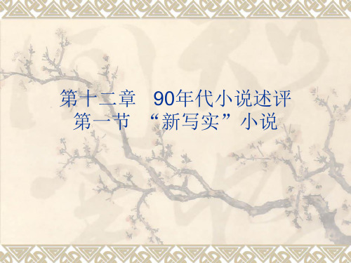 第十二章  90年代小说