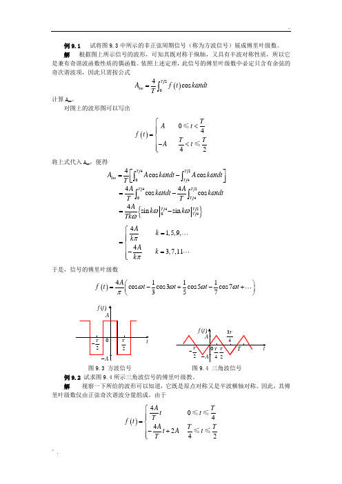 典型信号的傅里叶变换