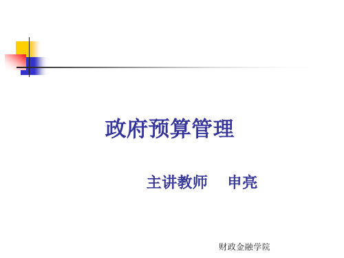 政府预算管理体制(ppt 28页)