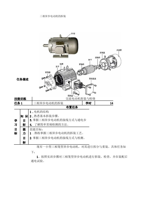 三相异步电动机的拆装及检测汇总