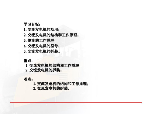 工程机械发电机 交流发电机结构原理