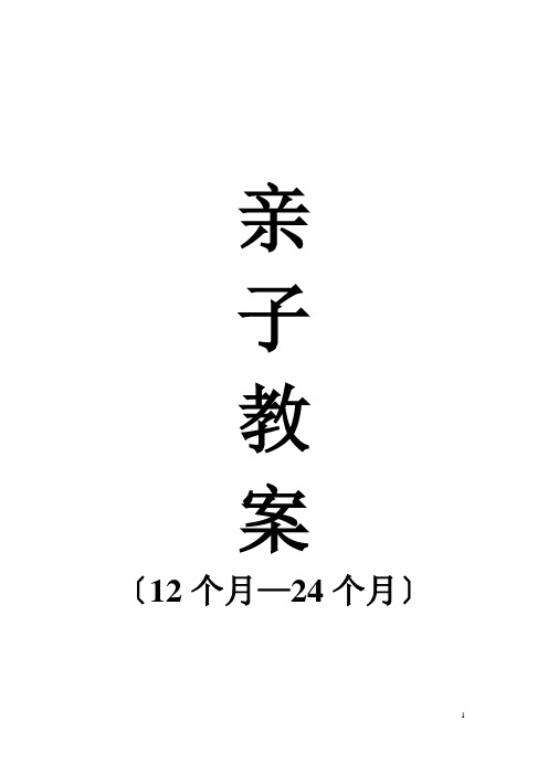 亲子教案12-24个月-23例