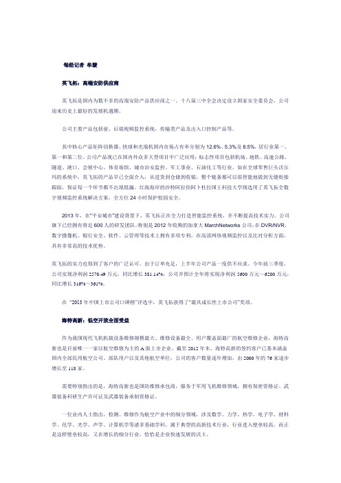 最具成长性上市公司(名单)