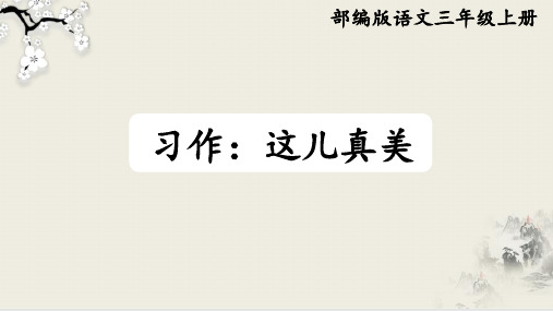 统编版三年级语文上册习作：《这儿真美》(课件)部编版语文三年级上册(共20张ppt)