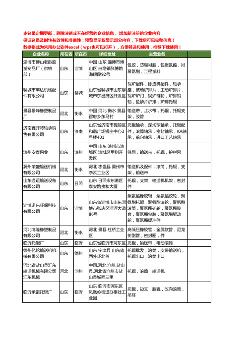 新版全国托辊工商企业公司商家名录名单联系方式大全60家