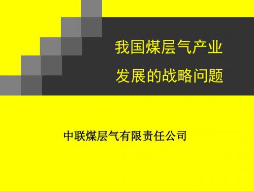 我国煤层气产业发展的战略问题(中联煤层气有限责任公司)