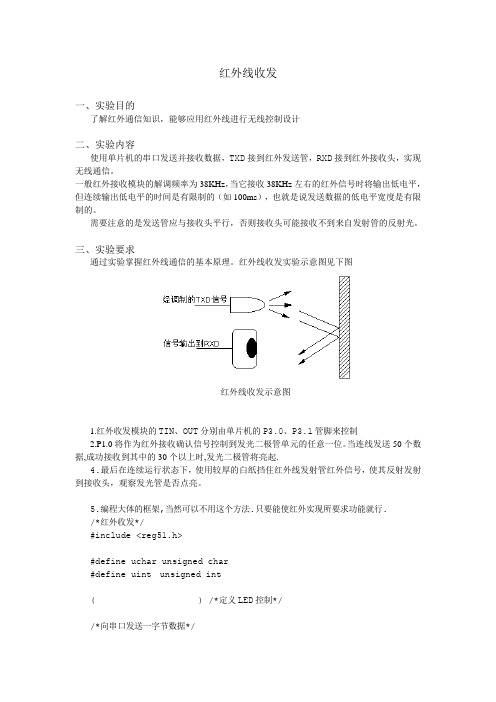 红外收发实验_传感实验