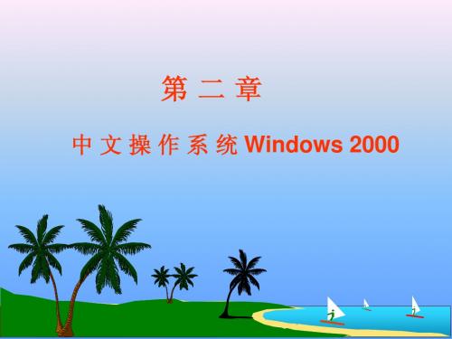 第2章 中文操作系统 Windows 2000