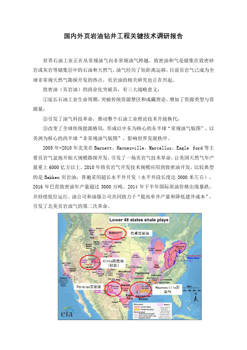 国内外页岩油钻井工程关键技术调研报告