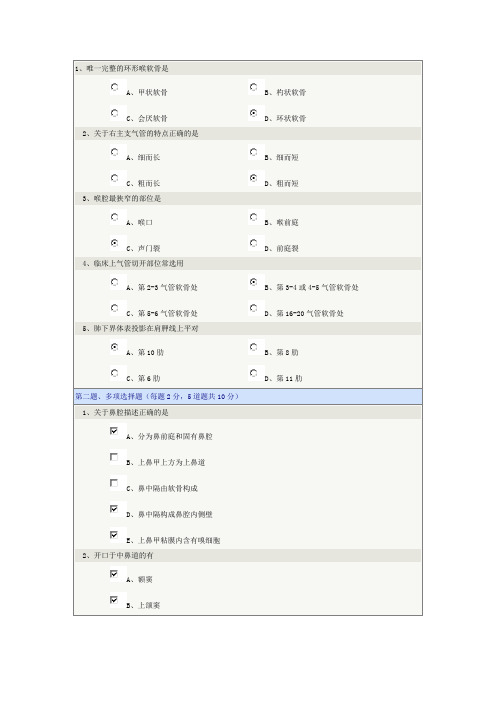 郑大护理应用解剖学第四章呼吸系统