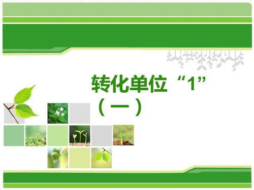 六年级奥数-转化单位“1”(一)