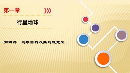 2019届一轮 复习湘教版：第1章+第4讲+地球自转及其地理意义+课件(57张)