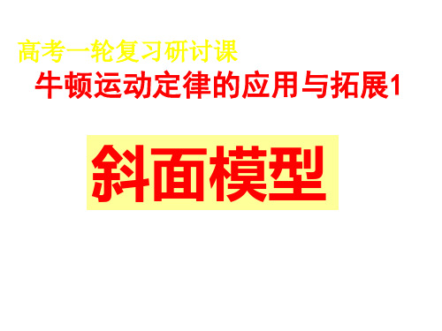 物理专题复习课件牛顿运动定律拓展应用斜面模型