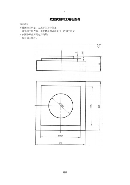 数控铣削加工编程图例