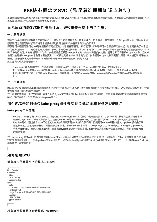 K8S核心概念之SVC（易混淆难理解知识点总结）