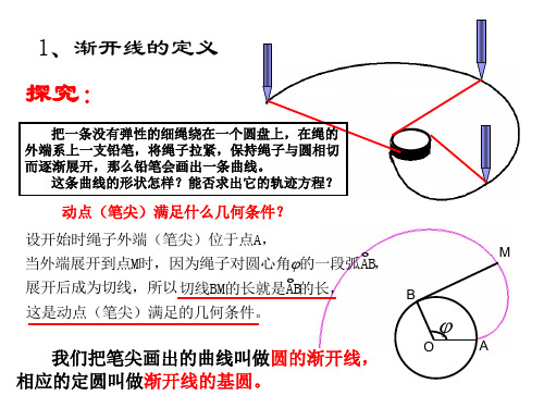 高三数学渐开线与摆线(PPT)3-1