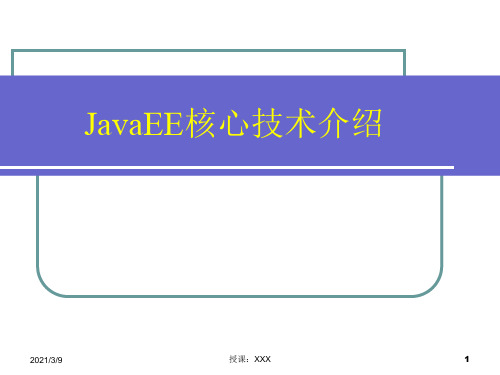 JavaEE核心技术介绍PPT课件