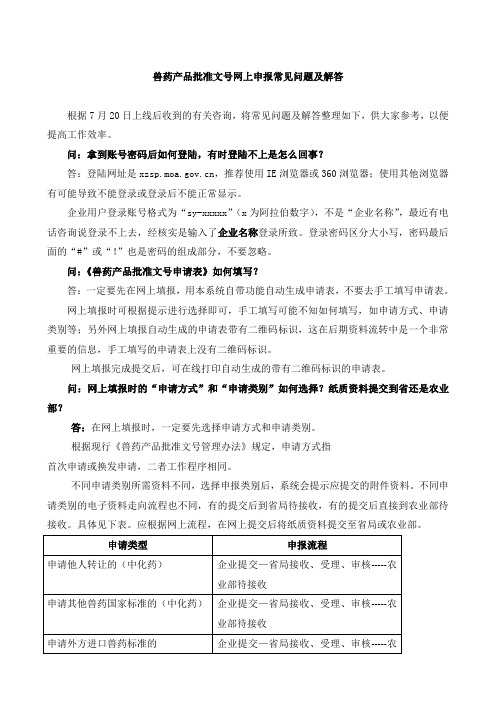 文号网上申报常见事项及解答