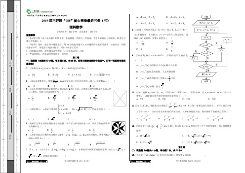 “985”核心密卷最后三卷(三)理数试卷