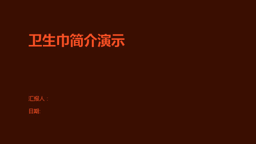 卫生巾简介演示