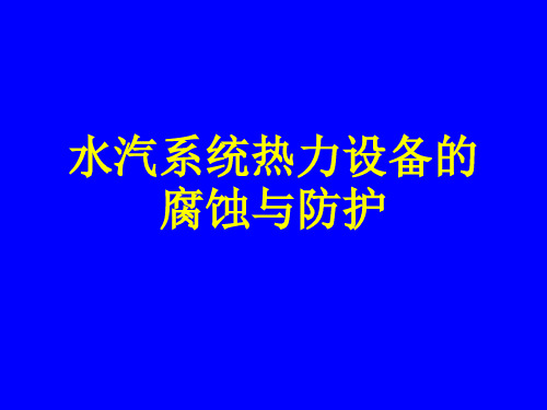 热力设备的腐蚀与防护