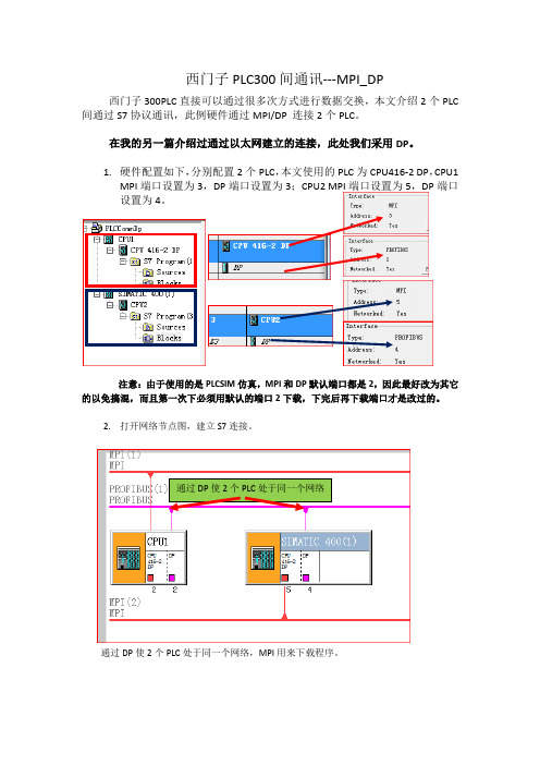 西门子PLC400间通讯---MPI_DP