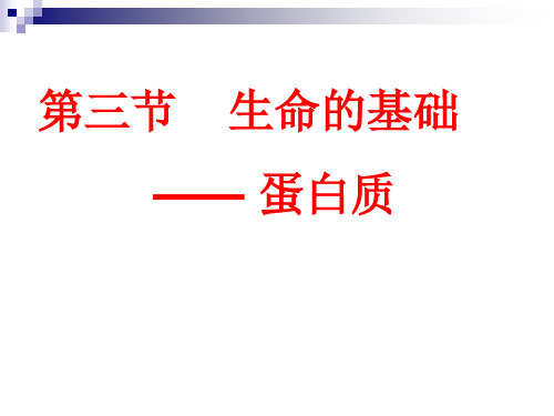 优课系列高中化学人教版选修1 1.3生命的基础——蛋白质 课件(21张)