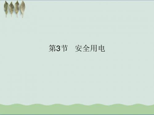 九年级物理全册19.3安全用电课件新版新人教版32