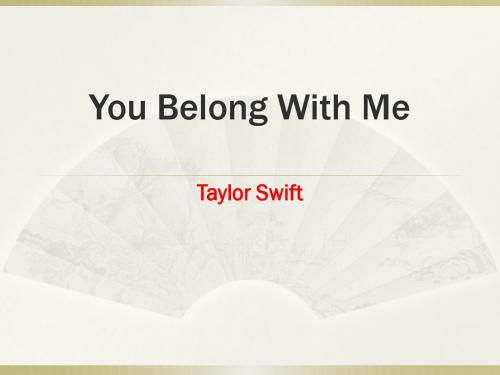 Taylor Swift-You Belong With Me