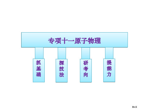 三维设计高考物理二轮复习课件广东专版第一部分专题原子物理市公开课金奖市赛课一等奖课件