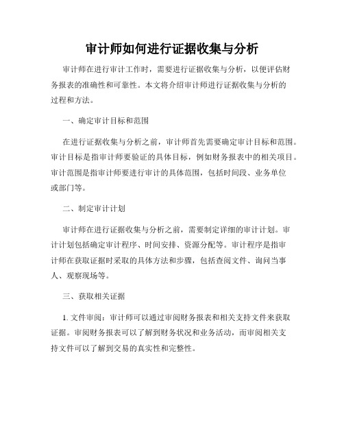 审计师如何进行证据收集与分析