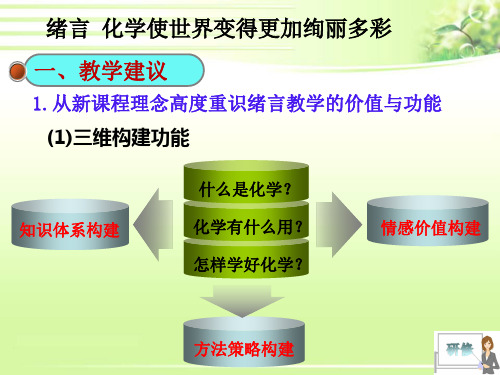 C08初中化学单元备课策略示例初中化学九年级第一单元2案例解析5教学建议和教学难点的情境设计2