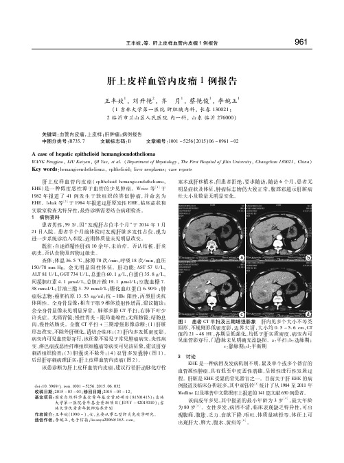 肝上皮样血管内皮瘤1例报告 王丰姣