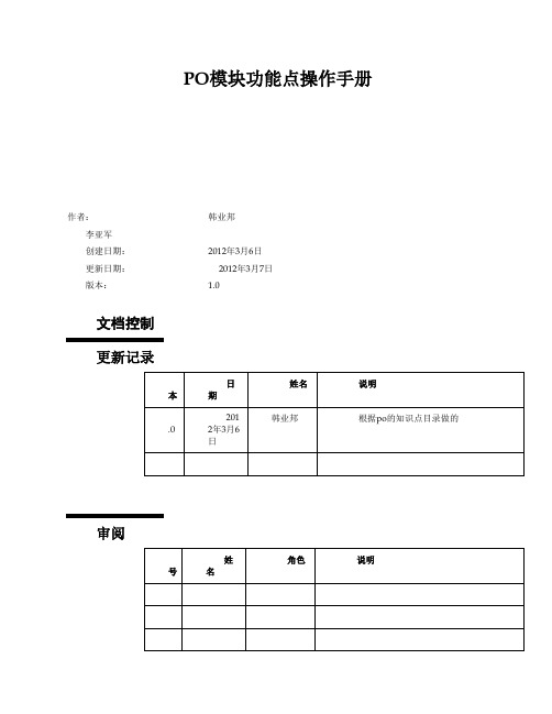 oracle—EBS_采购功能点操作手册