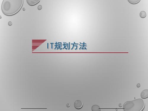 IT规划方法ppt课件