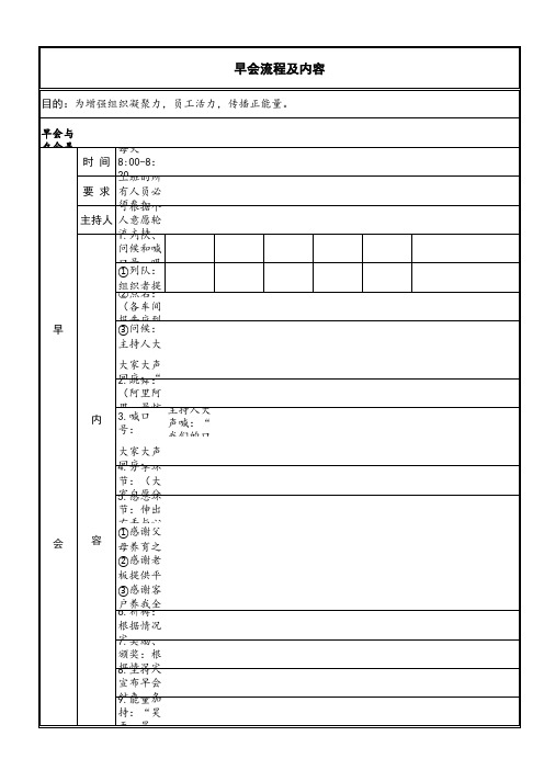 晨会 夕会流程及内容