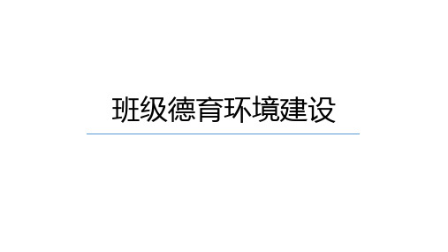 教室德育环境——班容班貌及学生资料整理