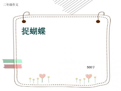 小学二年级作文《捉蝴蝶》500字(共8页PPT)