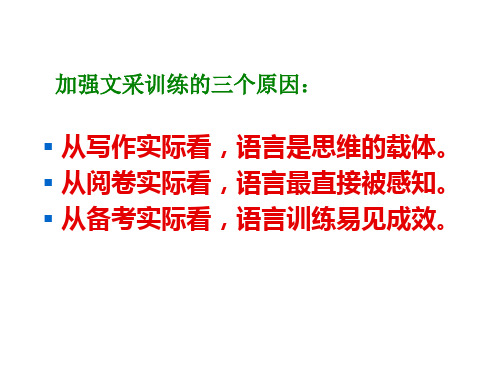 高考语文考场作文文采训练之力炼整句-打造美文课件-新课标-人教版