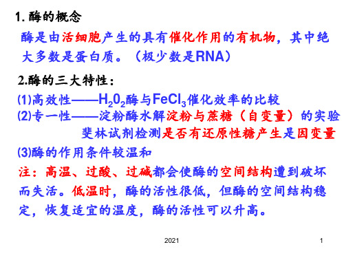 高中生物必修一第五章复习PPT课件