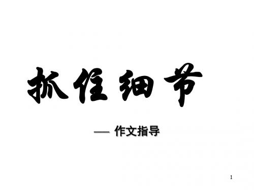 【精品】初中语文写作(作文)专项指导 抓住细节3 课件PPT