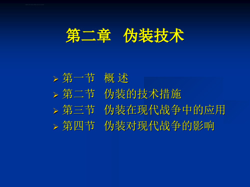 第二章伪装技术ppt课件