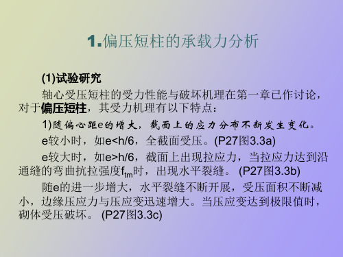 砌体结构构件的承载力受压构