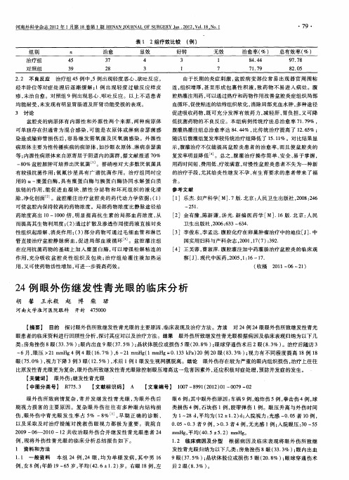 24例眼外伤继发性青光眼的临床分析