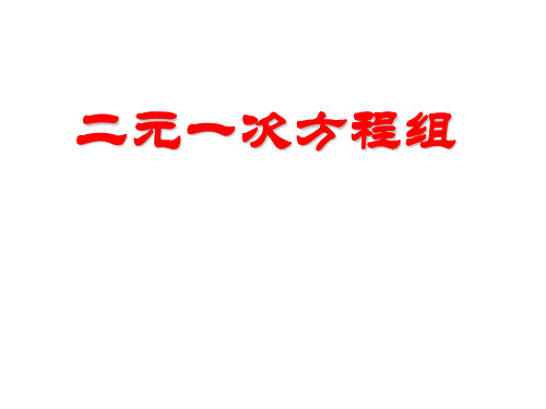 6.9 二元一次方程组及其解法