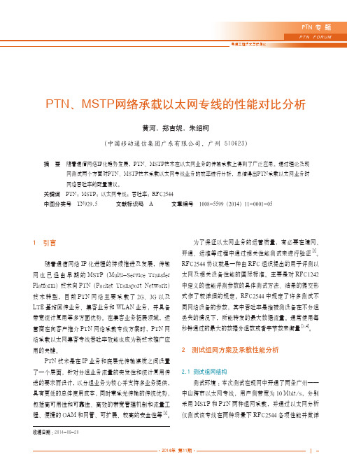 PTN、MSTP网络承载以太网专线的性能对比分析