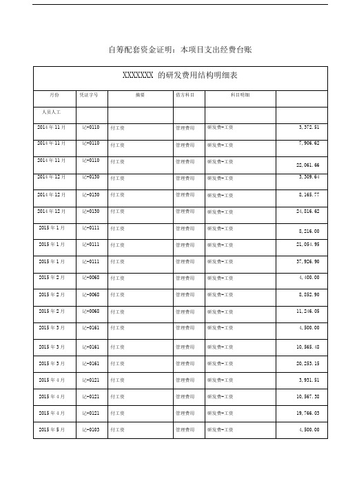 6项目经费支出台账(模板)